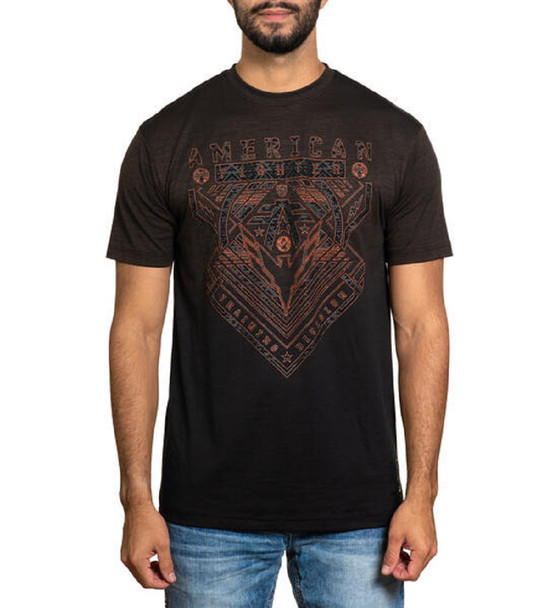 AMERICAN FIGHTER WARDELL CHOCOLAE BROWN BLACK - MENS TEE  - FM15153
