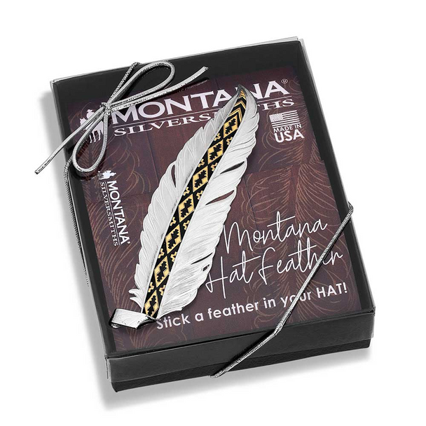 MONTANA SILVERSMITHS TRUST AND HONOR HAT FEATHER - HATS ADD-ONS  - HF5761