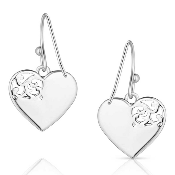 MONTANA SILVERSMITHS LOVE FOR TEXAS HEART - ACCESSORIES JEWELRY EARRINGS - ER5818