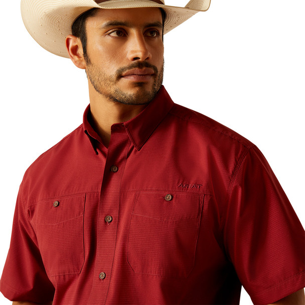 ARIAT AIRFLOW MERLOT PRINT - MENS SHIRT  - 10048569