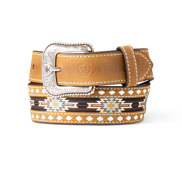 ARIAT SOUTHWEST FABRIC INLAY BROWN - ACCESSORIES BELT KIDS - A1308002