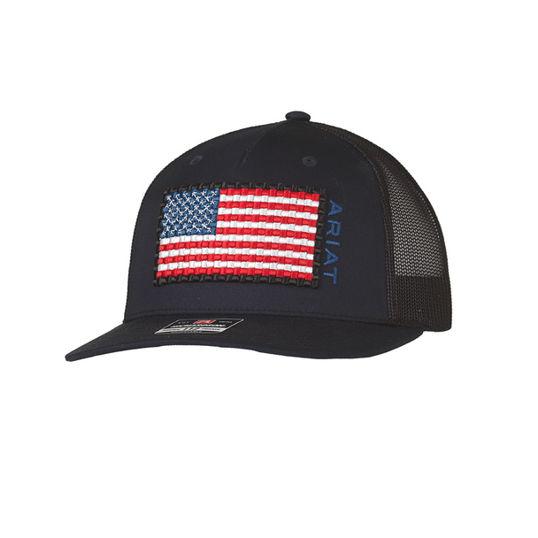 ARIAT AMERICAN FLAG NAVY BASKETWEAVE - HATS CAP  - A300086103