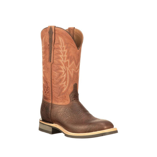 LUCCHESE RUDY CHOCOLATE PEANUT COWHIDE - BOOT MENS WESTERN - M4090.WF
