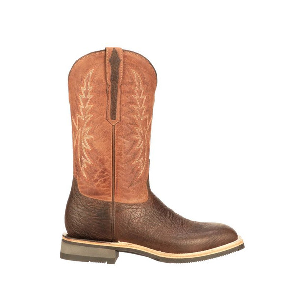 LUCCHESE RUDY CHOCOLATE PEANUT COWHIDE - BOOT MENS WESTERN - M4090.WF