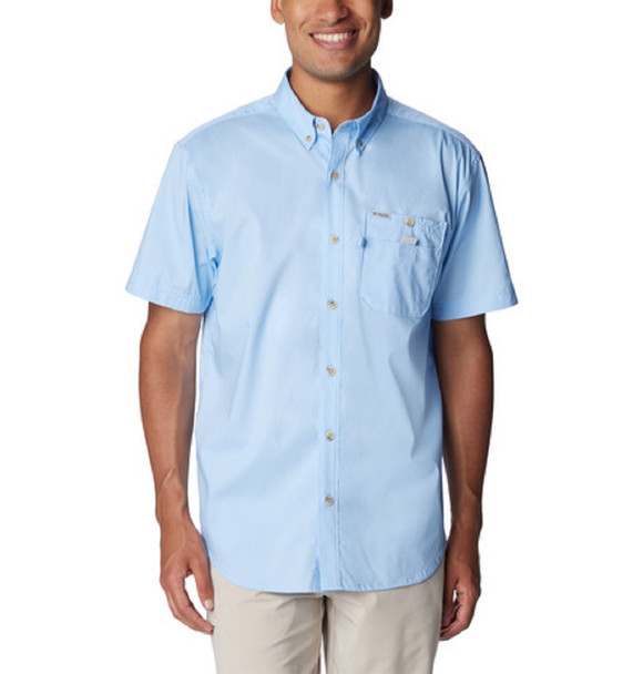 COLUMBIA BONEFISH SAIL LIGHT BLUE - MENS TEE  - 2033251486