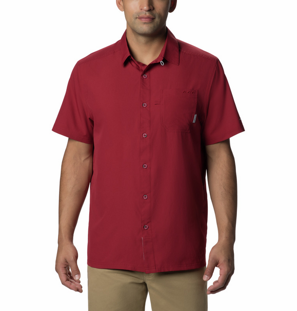 COLUMBIA SLACK TIDE CAMP SHIRT BEET RED - MENS SHIRT  - 1577051607