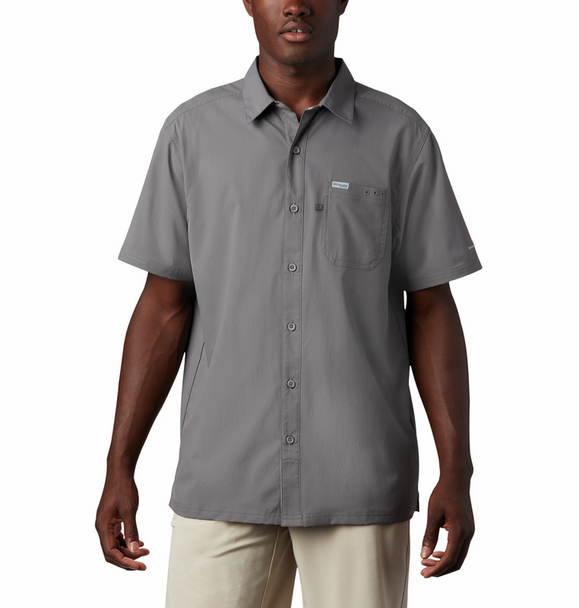 COLUMBIA SLACK TIDE CAMP CITY GREY - MENS SHIRT  - 1577051023