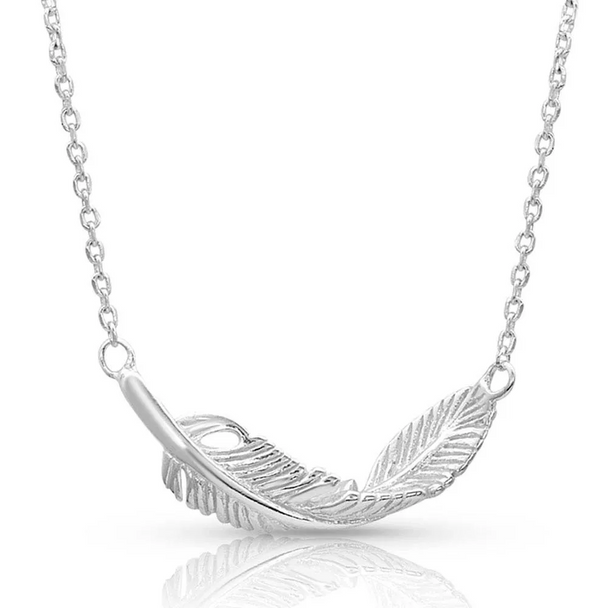 MONTANA SILVERSMITHS TURNING FEATHER PENDANT - ACCESSORIES JEWELRY NECKLACE - NC4493