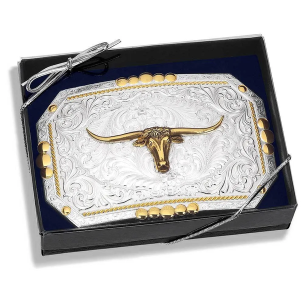 MONTANA SILVERSMITHS LONGHORN SHOWPIECE BUCKLE - ACC BUCKLE  - 45410-767M