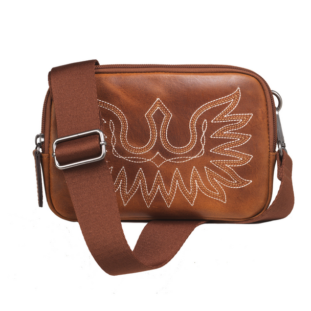 ARIAT CASANOVA BELT BAG BROWN - LADIES PURSES  - A770016702