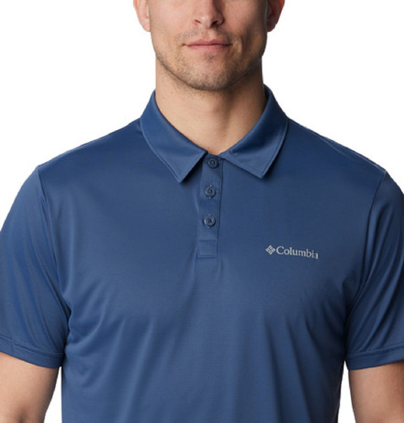 COLUMBIA HIKE DARK MOUNTAIN BLUE - MENS POLO  - 1990401478