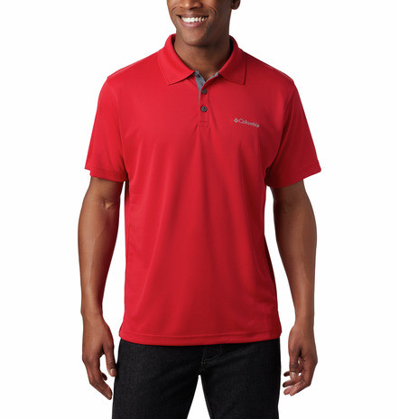 COLUMBIA UTILIZER POLO MOUNTAIN RED - MENS POLO  - 1772051613