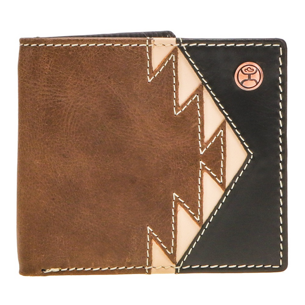 HOOEY IVORY AZTEC INLAY BI-FOLD - ACCESSORIES WALLET  - HBF006-BRBK