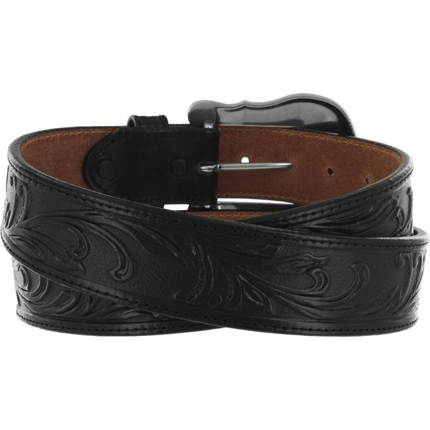 TONY LAMA WESTERLY RIDE BLACK TOOLED - ACCESSORIES BELT MEN - C41513