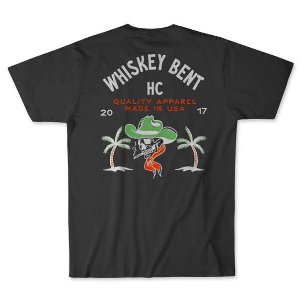 Whiskey Bent Hat Co. BLACK TEE TEQUILA TIME - MENS TEE  - TEQUILA TIME BLACK