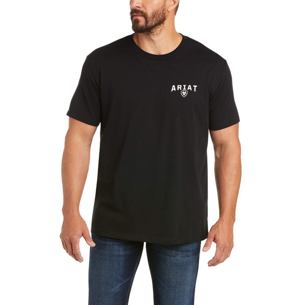 ARIAT 93 LIBERTY T-SHIRT BLACK - MENS TEE  - 10035630