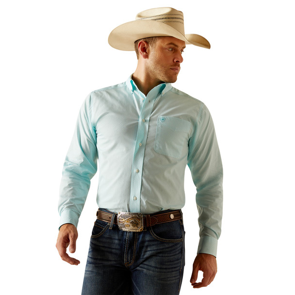 ARIAT WRINKLE FREE SHEPARD BLUE - MENS SHIRT  - 10048410