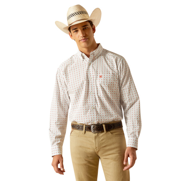 ARIAT KADE CLASSIC FIT WHITE PRINT - MENS SHIRT  - 10048443