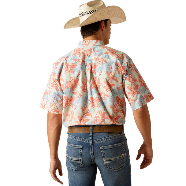 ARIAT KOLR CLASSIC SKY BLUE FLORAL - MENS SHIRT  - 10048402