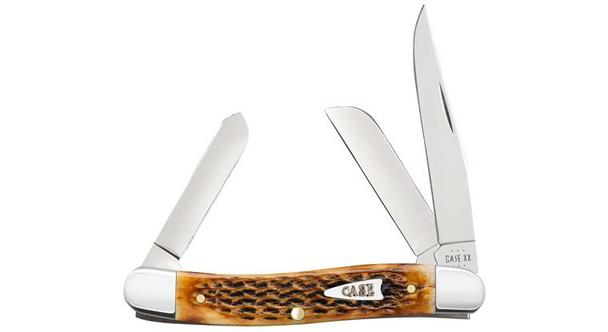 CASE BURNT AMBER BONE ROGERS - ACC KNIVES  - 10778
