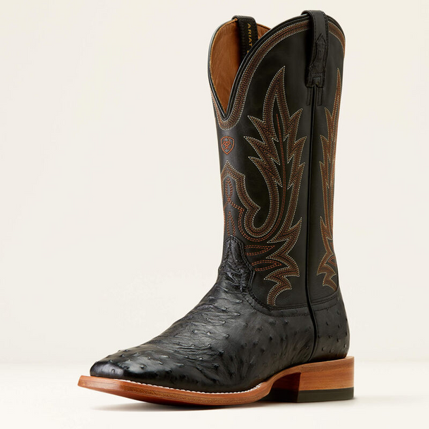ARIAT BLACK FULL QUILL OSTRICH - BOOT MENS WESTERN - 10047084