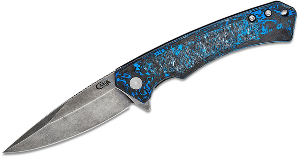 CASE BLACK ANODIZED ALUMINUM & BLUE - ACC KNIVES  - 25895