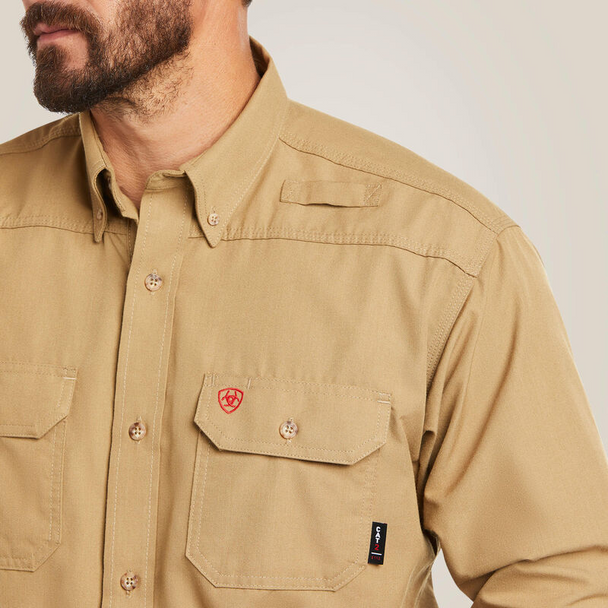 ARIAT FEATHERLIGHT KHAKI WORK SHIRT - FR SHIRT  - 10031015