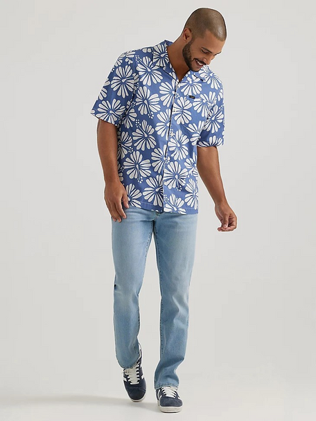 LEE CAMP SURF BLUE FLORAL - MENS SHIRT  - 112347478