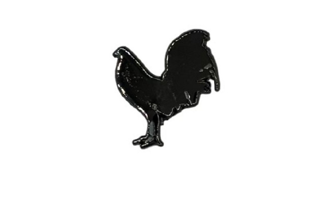 CACTUS RANCH BLACK ROOSTER SILHOUETTE - ACCESSORIES HAT CAP PINS  - CRHP-02