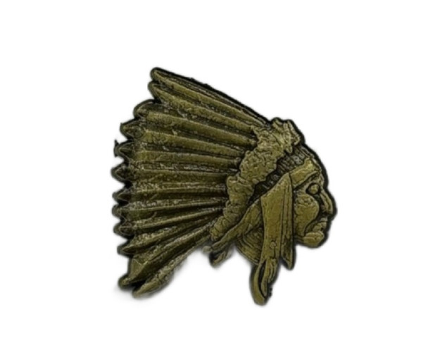 CACTUS RANCH INDIAN CHIEF PROFILE - ACCESSORIES HAT CAP PINS  - CRHP-16