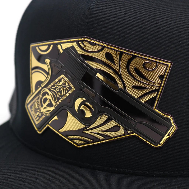 EL VIEJON CACHAS DE ORO BLACK FLAT - HATS CAP  - CACHAS DE ORO BLACK FLAT