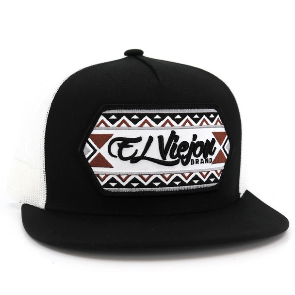EL VIEJON WASCO BLACK & WHITE FLAT - HATS CAP  - WASCO WHITE FLAT