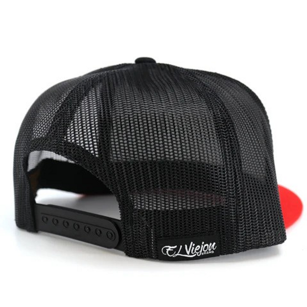 EL VIEJON GALLO RED/BLACK FLAT - HATS CAP  - GALLO RED FLAT