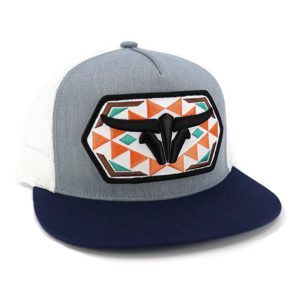 TORO BULL NATIVE NAVY HEATHER FLAT - HATS CAP  - NATIVE NAVY FLAT