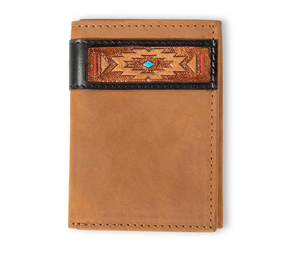 ARIAT TRIFOLD SOUTHWEST LIGHT BROWN - ACCESSORIES WALLET  - A35586217
