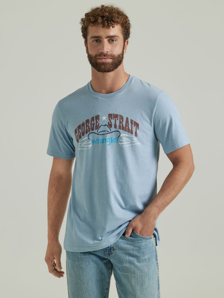 WRANGLER GEORGE STRAIT ASHLEY BLUE - MENS TEE  - 112347221