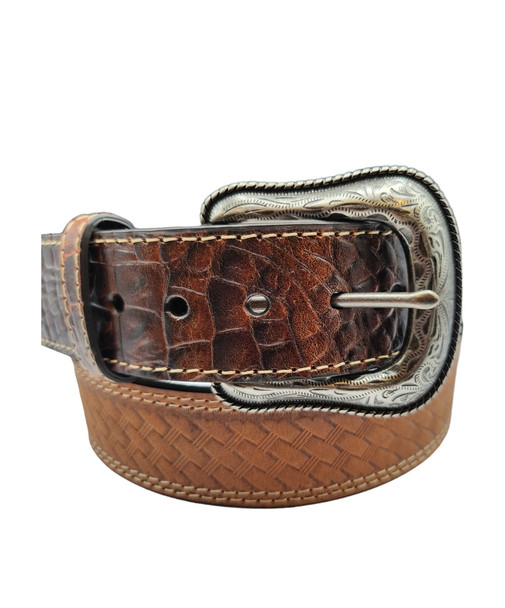 G BAR D 1 1/2 BROWN BASKET WEAVE - ACCESSORIES BELT MEN - 9571500-200