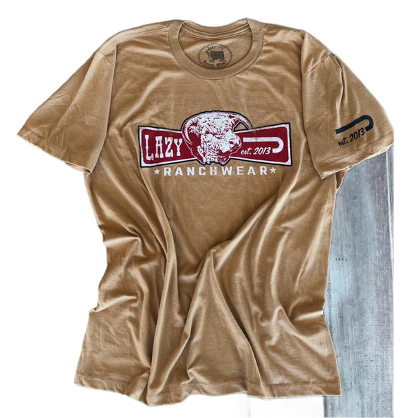 LAZY J DIAMOND HEREFORD BANNER - MENS TEE  - MUSBANNER