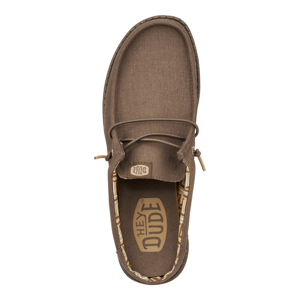 HEY DUDE WALLY SLIP CANVAS WALNUT - FOOTWEAR MEN'S  - 41293-267