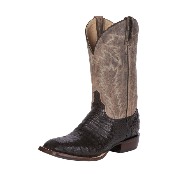 LUCCHESE CHOCOLATE CAIMAN BELLY GOAT - BOOT MENS WESTERN - M4497.WF