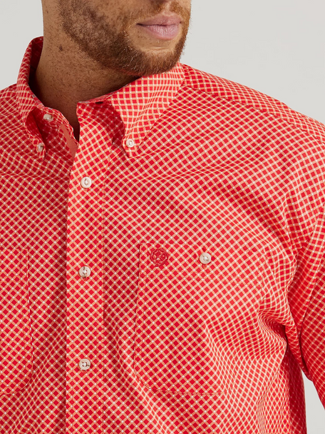 WRANGLER GEORGE STRAIT FIESTA RED PRINT - MENS SHIRT  - 112346533