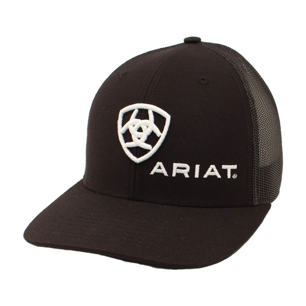 ARIAT SIGNATURE LOGO SHIELD BLACK - HATS CAP  - A300003001