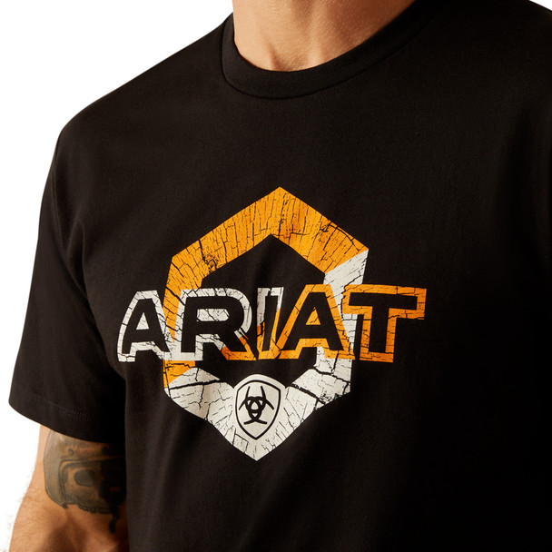 ARIAT HEXSTATIC BLACK - MENS TEE  - 10051760