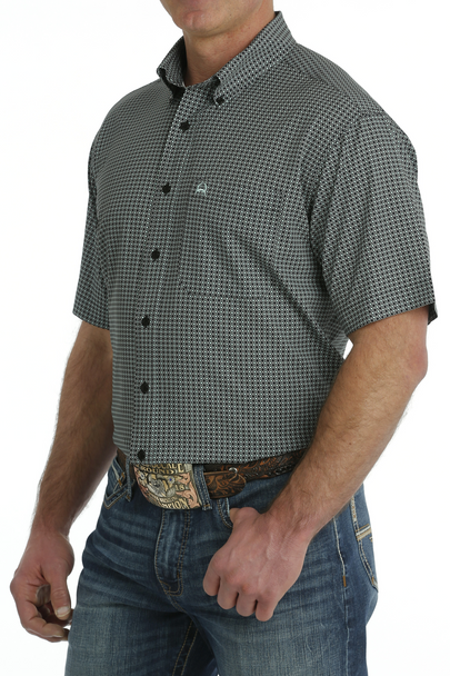 CINCH ARENAFLEX BLACK GEO PRINT - MENS SHIRT  - MTW1704128