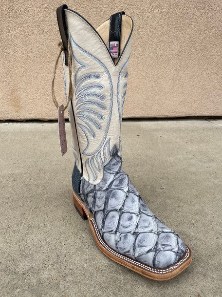 ANDERSON BEAN BOOT BLUE JEAN BIG BASS SHELL - BOOT MENS WESTERN - 336762