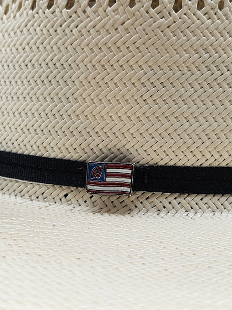 AMERICAN HAT COMPANY 2C BLACK LEATHER SWEAT 20X - HAT STRAWS  - 7104S