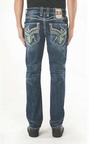 ROCK REVIVAL RUFUS J200 DARK WASH - MENS JEANS  - RP3995J200R