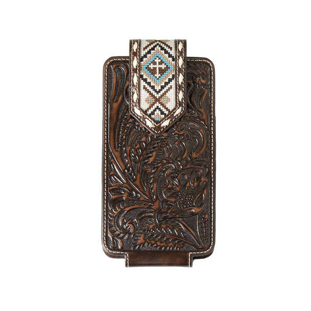 NOCONA CROSS EMBROIDERED BROWN - ACC CELL PHONE CASE  - 0696902