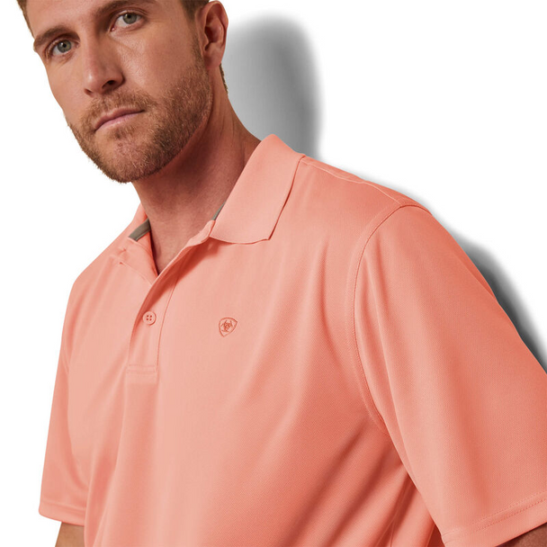 ARIAT TEK POLO PEACH ECHO - MENS POLO  - 10043502