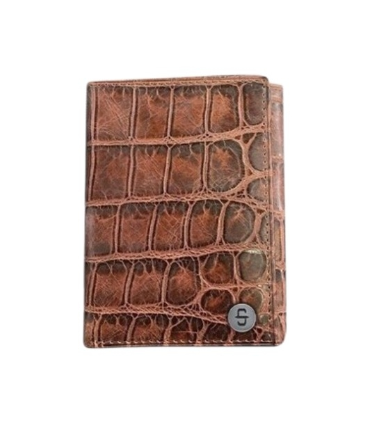 STETSON COGNAC CROCODILE TRIFOLD - ACCESSORIES WALLET  - 9801001-233